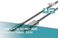 Kabel adapter DIGITUS hybrydowy AOC USB Typ C na HDMI 4K 60Hz 10m - 1377479