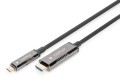 Kabel adapter DIGITUS hybrydowy AOC USB Typ C na HDMI 4K 60Hz 10m - 1161129