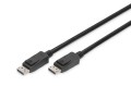 Kabel DIGITUS DisplayPort z zatrzaskami 8K 30Hz UHD Typ DP/DP M/M czarny 5m - 972019