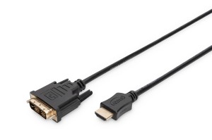 Kabel adapter DIGITUS HDMI Highspeed 1.3 Typ A / DVI-D(18+1), M/M 5m Black