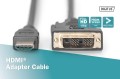 Kabel adapter DIGITUS HDMI Highspeed 1.3 Typ A / DVI-D(18+1), M/M 10m Black - 1377511