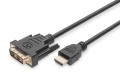 Kabel adapter DIGITUS HDMI Highspeed 1.3 Typ A / DVI-D(18+1), M/M 10m Black - 972038