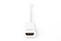Kabel adapter DIGITUS mini Displayport 1080p 60Hz DP++ / HDMI M/Ż biały 0,15m - 1309986