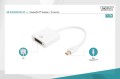 Kabel adapter DIGITUS mini DisplayPort 1080p 60Hz FHD Typ miniDP/DVI-I (24+5) M/Ż biały 0.15m - 1377525