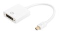 Kabel adapter DIGITUS mini DisplayPort 1080p 60Hz FHD Typ miniDP/DVI-I (24+5) M/Ż biały 0.15m - 972041