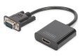 Kabel adapter DIGITUS VGA do HDMI 1080p FHD audio 3.5mm MiniJack - 972051