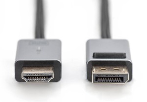 Kabel adapter DIGITUS PREMIUM DisplayPort - HDMI 4K 30Hz DP/HDMI M/M 3m