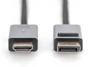 Kabel adapter DIGITUS PREMIUM DisplayPort - HDMI 4K 30Hz DP/HDMI M/M 1.8m