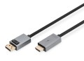 Kabel adapter DIGITUS PREMIUM DisplayPort - HDMI 4K 30Hz DP/HDMI M/M 1m - 1172949