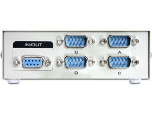 Switch RS-232 Delock 4x RS-232 szary