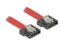 Kabel SATA Data III Delock 0,5m z zatrzaskami metalowymi flexi czerwony - 972129