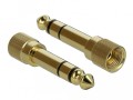 Kabel audio Delock minijack - minijack M/M 3 Pin 1m czarny + 2x przejściówka nakręcana Jack 6,35mm - 1377690