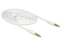 Kabel audio Delock minijack - minijack M/M 4 Pin 2m biały dla iPhone - 1377693