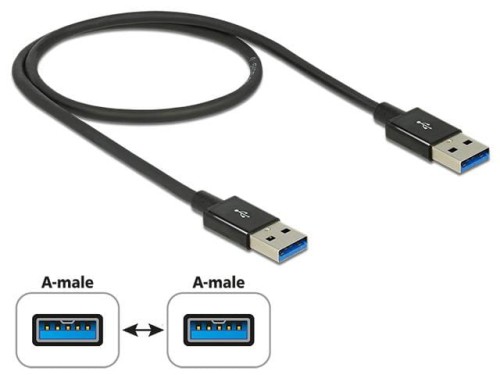 Kabel USB Delock Premium USB 3.1 AM-AM 0,5m - 1377697