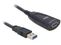 Przedłużacz USB 3.0 Delock A(M) - A(F) 5m aktywny czarny - 1377701
