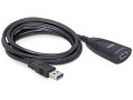Przedłużacz USB 3.0 Delock A(M) - A(F) 5m aktywny czarny - 972172