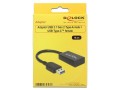 Kabel USB 3.1 Delock USB-A 3.1 Gen 2 - USB-C M/F 0,15m czarny - 1377702