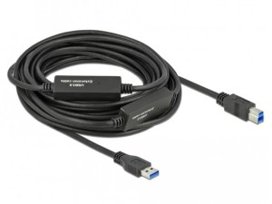 Kabel USB 3.2 Gen1 Delock USB-A(M) - USB-B (M) 10m czarny aktywny