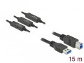 Kabel USB 3.2 Gen1 Delock USB-A(M) - USB-B (M) 15m czarny aktywny - 972181