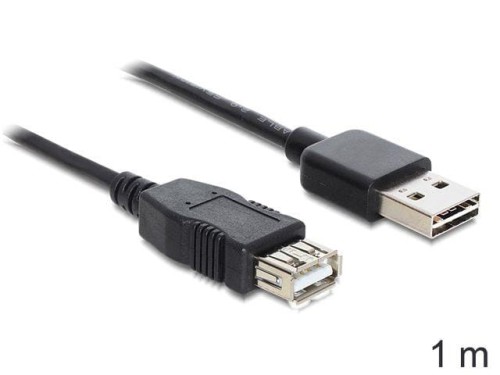 Przedłużacz USB 2.0 Delock M/F Easy-USB 1m czarny - 1377710