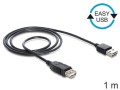 Przedłużacz USB 2.0 Delock M/F Easy-USB 1m czarny - 618741