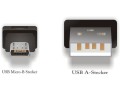 Kabel Delock micro USB - USB M/M 2.0 1m czarny ferryt - 1377714