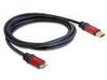 Kabel Delock micro USB - USB M/M 3.0 1m czarny premium - 1377715