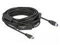 Kabel USB 3.1 Gen1 Delock USB-A(M) - USB-B (M) 20m czarny aktywny - 1377717