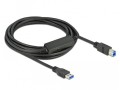 Kabel USB 3.1 Gen1 Delock USB-A(M) - USB-B (M) 5m czarny aktywny - 1377719