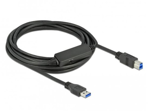 Kabel USB 3.1 Gen1 Delock USB-A(M) - USB-B (M) 5m czarny aktywny - 1377719