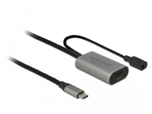 DeLOCK 85392 kabel USB USB 3.2 Gen 1 (3.1 Gen 1) 5 m USB C Czarny, Szary