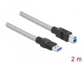 Kabel Delock USB-A - USB-B M/M 3.0 2m metalowy - 1377731