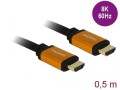 Kabel HDMI Delock M/M v2.1 0,5m 8K 60Hz czarny - 680823