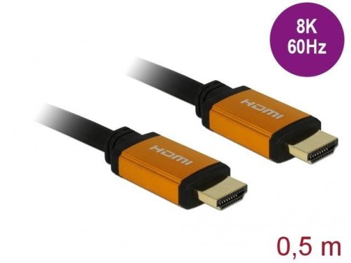 Kabel HDMI Delock M/M v2.1 0,5m 8K 60Hz czarny - 680823