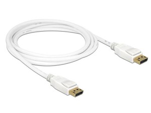 Kabel Delock DisplayPort M/M 20 Pin v1.2 2m 4K biały