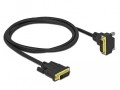 Kabel Delock DVI-D(M)(24+1) - DVI-D(M)(24+1) kątowy dół czarny 1m - 1377753