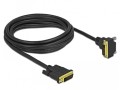 Kabel Delock DVI-D(M)(24+1) - DVI-D(M)(24+1) kątowy dół czarny 3m - 1377755