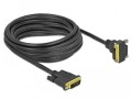 Kabel adapter Delock DVI-D(M)(24+1) - DVI-D(M)(24+1) kątowy dół czarny 5m - 1377756