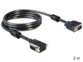 Kabel VGA Delock M/M 2m z ferrytem ekranowany kątowy prawo - 1377764