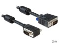 Kabel VGA Delock M/M 2m z ferrytem ekranowany kątowy prawo - 972248