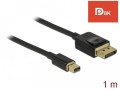 Kabel Delock mini DisplayPort(M) - DisplayPort(M) 8K 1m czarny - 972252