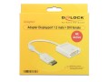 Adapter Delock DisplayPort 1.2->DVI 4K (F)(24+5) na kablu 0,2m white - 1377793