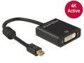 Adapter Delock DisplayPort 1.2 MINI->DVI4K (F)(24+5) na kablu 0,2m - 972276