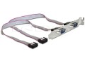 Gniazdo Delock COM 9PIN (DB9M) X2 na śledziu 0,4m - 1377796
