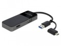 Kabel adapter Delock USB-A (M) + USB-C (M) - HDMI (F) + VGA (F) czarny 0,12m - 1377820