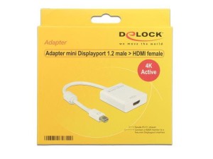 Adapter Delock DisplayPort 1.2 > HDMI(F) 4K aktywny biały