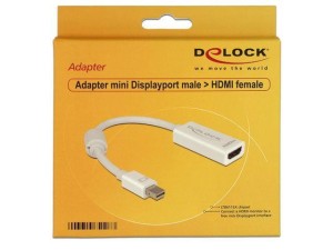 Adapter Delock DisplayPort MINI 1.1->HDMI biały 0,18m