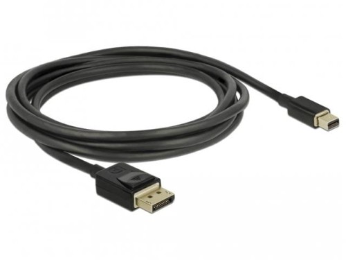 Kabel adapter Delock mini DisplayPort (M) - DisplayPort (M) v1.4 8K czarny 2m - 1377866