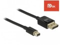 Kabel adapter Delock mini DisplayPort (M) - DisplayPort (M) v1.4 8K czarny 2m - 618815