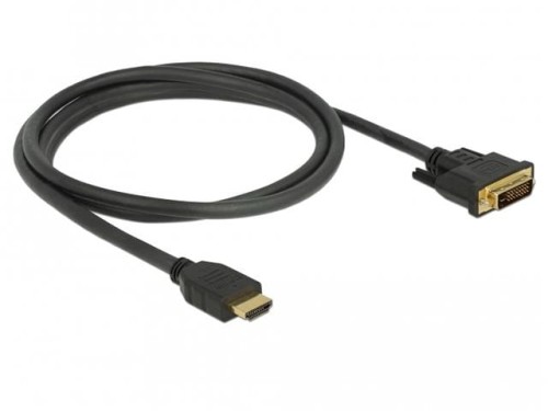 Kabel adapter Delock HDMI (M) - DVI-D (M) czarny dual link 1,5m - 1377868